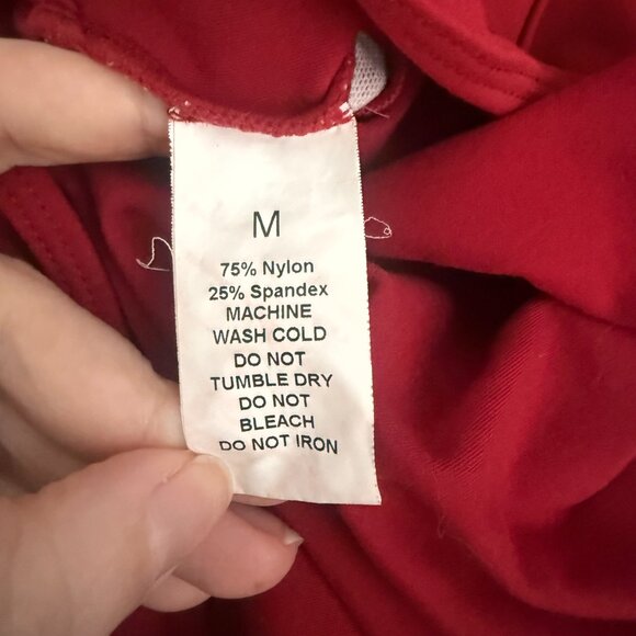 Red Sculpting Jumpsuit | Cutout Back | Scrunch Bum | Flare Leg | Size M - Picture 7 of 7